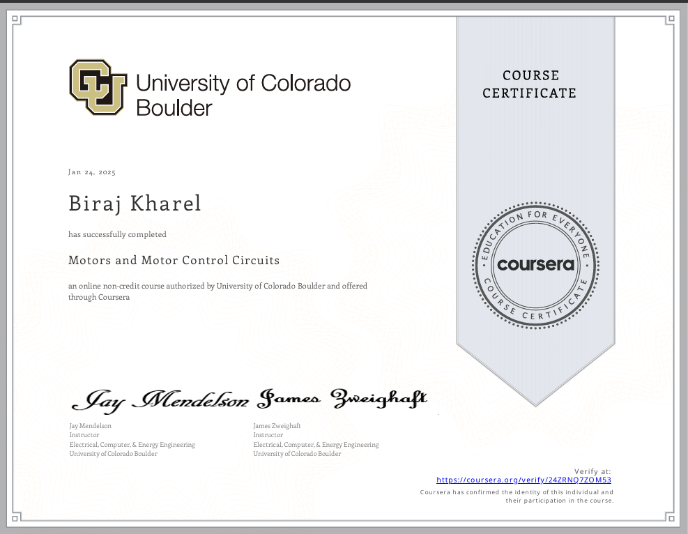 Motors and Motor Control Circuit